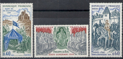1968 r. Francja Mi 1637 - 1639**