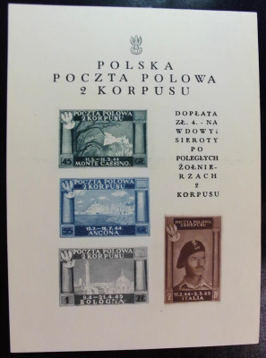 Poczta Polska Polowa 2 Korpusu - blok 1x