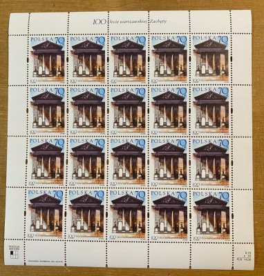  Fi 3725 ** 2000r. Arkusz 100 - lecie warszawskiej Zachęty
