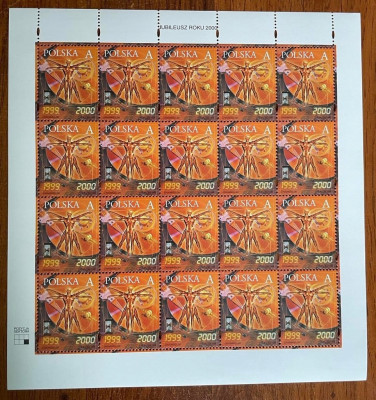 Polska 2000. Jubileusz roku 2000. Fi 3657 **. Arkusz