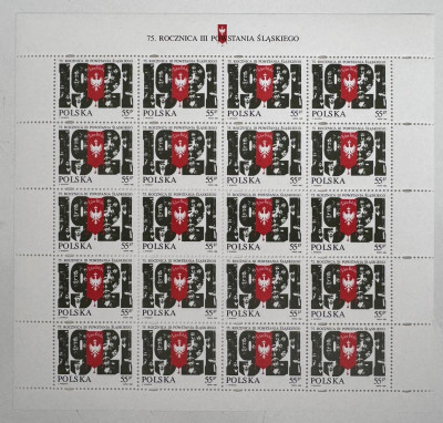 Fi 3438 1996 75 Rocznica III Powstania Śląskiego Arkusz