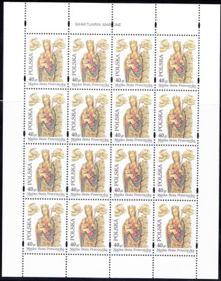 POLSKA ARKUSZ Fi 3465 ** 1996 Matka Boża Przeczycka