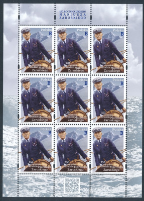 Fi 4745 Arkusik czysty 150 rocznica urodzin Mariusza Zaruski