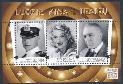 Fi 4800-4802 Blok 311 czysty ** Ludzie kina i teatru