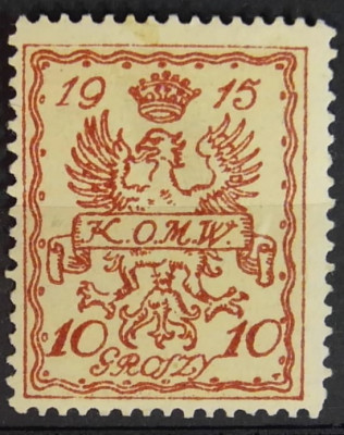 Fi 2 ** Herb miasta i orzeł WARSZAWA 1915 - gw. Berbeka