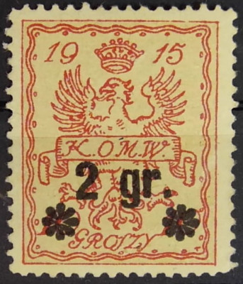 Fi 9d * Herb miasta i orzeł WARSZAWA 1916 - gw. Berbeka