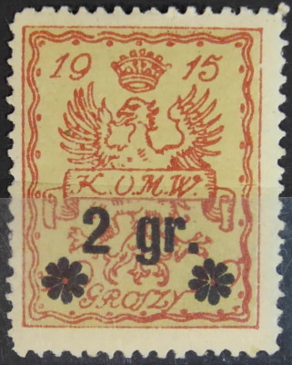 Fi 9e ** Herb miasta i orzeł WARSZAWA 1916 - gw. Berbeka