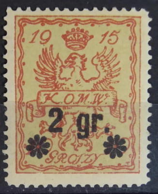 Fi 9 ** Herb miasta i orzeł WARSZAWA 1916 - gw. Berbeka