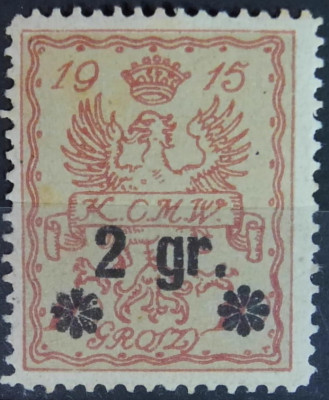 Fi 9b * Herb miasta i orzeł WARSZAWA 1916 - gw. Berbeka