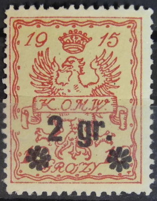 Fi 9d * Herb miasta i orzeł WARSZAWA 1916 - gw. Berbeka