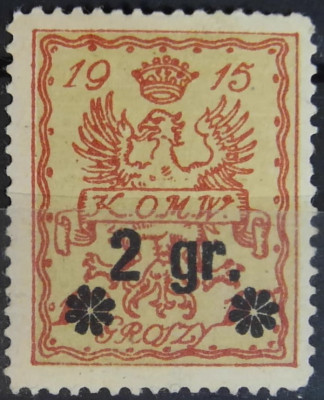 Fi 9 * Herb miasta i orzeł WARSZAWA 1916 - gw. Berbeka