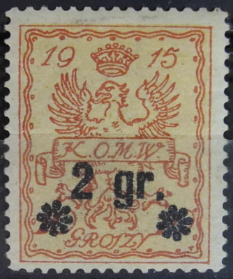 Fi 9 * Herb miasta i orzeł WARSZAWA 1916 - gw. Berbeka