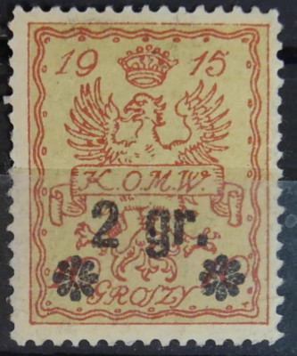 Fi 9 * Herb miasta i orzeł WARSZAWA 1916 - gw. Berbeka