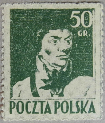 Wodzowie - Kościuszko. - Fi 340 b zielony gw. p. BERBEKA