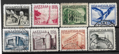 Łotwa - seria 271-278 - kasowany