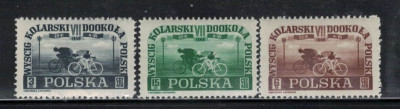 Polska 1948 Fi 456 - 458 ** Wyścig kolarski