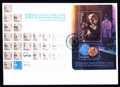 FDC 2011 Mi BL201 Maria Skłodowska-Curie  (Fi 233.IV)