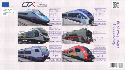 Blok 354 A FOLDER ** tabor kolejowy LUX