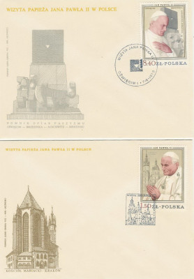 FDC 2482-83 X #2: Wizyta JP II