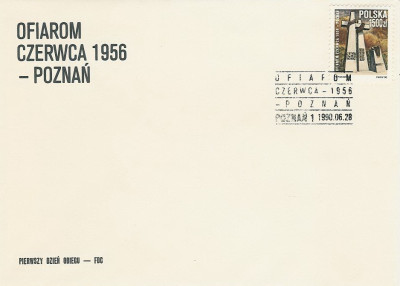 FDC 3122: Ofiarom Czerwca 1956