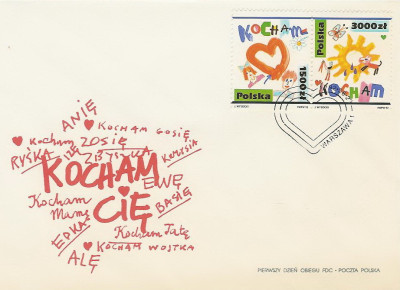 FDC 3238-39: Kocham Cię