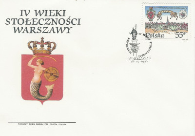 FDC 3433: IV wieki społeczności Warszawy
