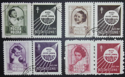 Fi 485-488  pw2 - Walka z gruźlicą 1948 kasowane