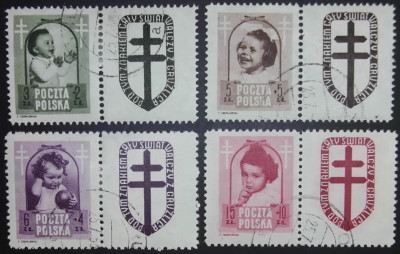 Fi 485-488  pw58 - Walka z gruźlicą 1948 kasowane
