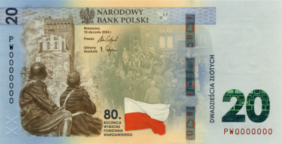 10 x 20 zł - 80 rocznica wybuchu Powstania Warszawskiego