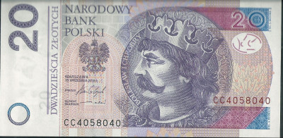 2016 r 20 zł CC 4058040 UNC