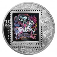 2008 r Moneta 10 zł 450 Lat Poczty Polskiej