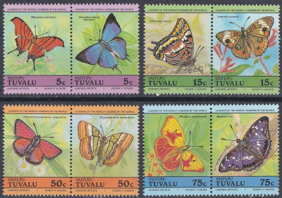 Fauna motyle Tuvalu 1985 czyste **