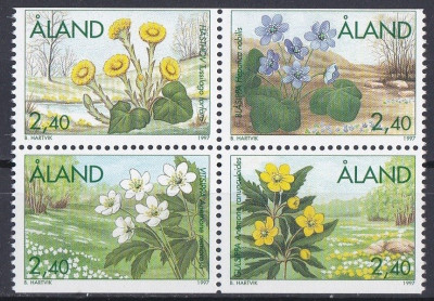 Flora kwiaty Wyspy Alandzkie 1997 czyste **