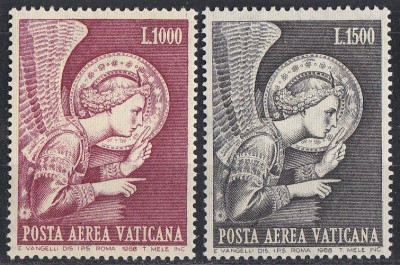 Poczta lotinicza Watykan 1968 czyste **