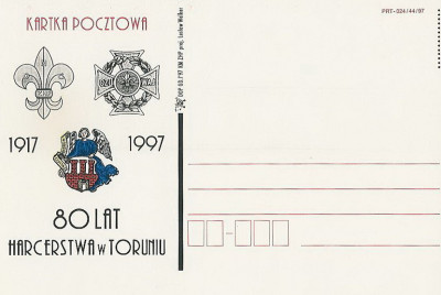 bez. Gdańsk 1997.I.05 : Toruń 80 lat harcerstwa