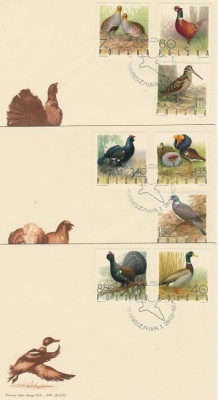 FDC 1841-48 #3: Ptaki łowne