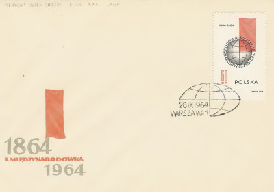 FDC 1381: Pierwsza Międzynarod&oacute;wka