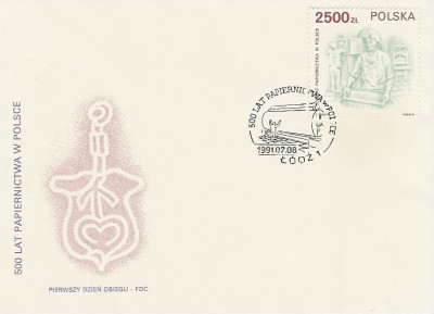 FDC 3189: 500 lat papiernictwa