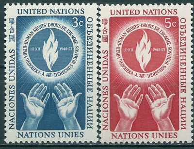 1953 r. ONZ. Mi 25 - 26**