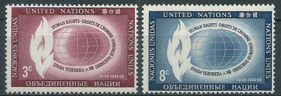 1956 r. ONZ. Mi 53 - 54**