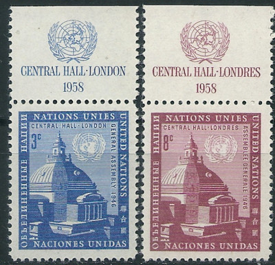 1958 r. ONZ. Mi 68 - 69**