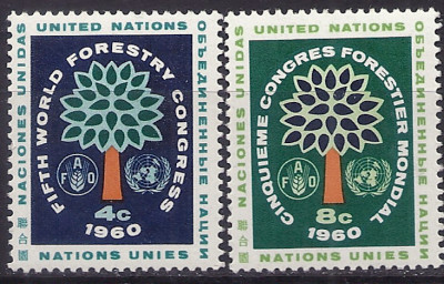 1960 r. ONZ. Mi 88 - 89**