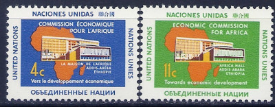 1961 r. ONZ. Mi 109 - 110**