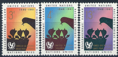 1961 r. ONZ. Mi 111 - 113**
