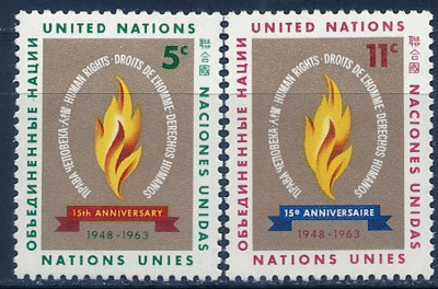 1963 r. ONZ. Mi 136 - 137**