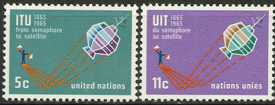 1965 r. ONZ. Mi 152 - 153**
