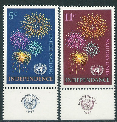 1967 r. ONZ. Mi 177 - 178**