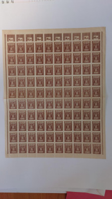 1922 wydanie dla G&oacute;rnego Śląska, arkusz znaczka za 40 fen