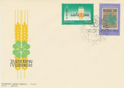 FDC 1436-37: 70 lecie ruchu ludowego