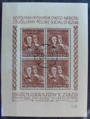 Blok 12 kasowany 1951